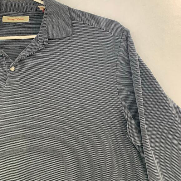 Tommy Bahama Long Sleeve Polo Charcoal Grey Size XL - Picture 7 of 13